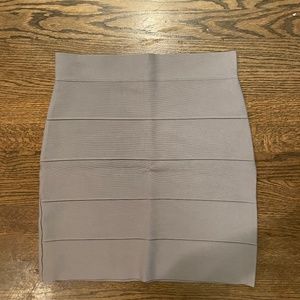 BCBG MaxAzria Light Gray Power Skirt